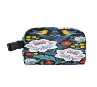 decor gift Borsa termica per il pranzo, con tasche con cerniera, da uomo, mantiene il cibo caldo e più fresco, per picnic, escursionismo, campeggio, William Morris, fiore blu uccello