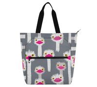 decor gift Borsa tote per bambini, per bambini, donne, uomini, divertente, paradiso emu, testa grigia, leggera, resistente, per insegnanti, biblioteca per scuola e tempo di gioco