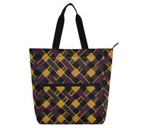 decor gift Borsa tote per bambini per ragazzi ragazze adulti abete viola oro e nero grande resistente riutilizzabile biblioteca borsa della spesa per la scuola shopping spiaggia