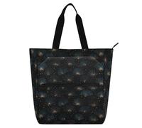 decor gift Borsa tote per bambini per ragazzi ragazze donne conchiglia onda demoniaca nera resistente all'acqua borse tote borse con tasche interne per scuola e tempo di gioco