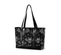 decor gift borsa tote per laptop da donna alla moda con cerniera Interessante Bat Face per gli amanti degli animali domestici per l'ufficio con, Interessante faccia di pipistrello per gli amanti degli