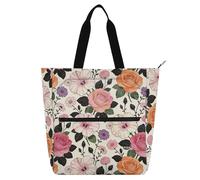 decor gift Borsa tote per libri per bambini, donne e uomini, William Morris, rosa rosa, resistente all'acqua, borsa per libri per bambini, borsa della spesa riutilizzabile, borsa per la scuola