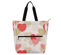decor gift Borsa tote per libri per bambini donne uomini lusso San Valentino cuore oro rosa leggera biblioteca borsa a tracolla con cerniera per la scuola shopping drogheria