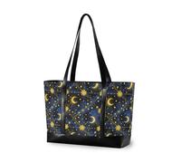 decor gift Borsa tote professionale con cerniera Classic Blue Mystery Moon per le signore con, Classic Blue Mystery Moon