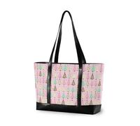 decor gift Borse da lavoro per infermiere di grande capacità con cerniera Valentines Heart Spiderweb Gothic per college con tablet, Simpatico albero di Natale rosa