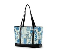 decor gift borse da lavoro professionali con cerniera Cute Green Frog Pattern per le donne lavorano con tablet, Seashell Oceano Preppy Coastal