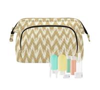 decor gift Borse da viaggio per le donne cerniera beige Ikat Simple Line (longword) donne portafoglio contanti per trucco