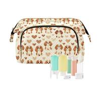 decor gift Borse da viaggio per le donne leggere con bellissimi cani modello marrone beige (longword) portamonete per custodie per carte di credito organizer per denaro