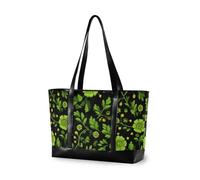 decor gift borse di classe per laptop per le donne con cerniera Fiore Verde Fluorescente Carnevale Piscina Palestra Drogheria Viaggi con pranzo, Fiore Verde Fluorescente Carnev