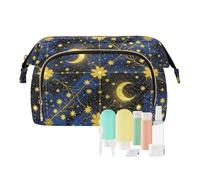 decor gift Borse per il trucco da donna leggere classiche blu mistero luna (longword) borsa cambio monete da donna per accessori da viaggio