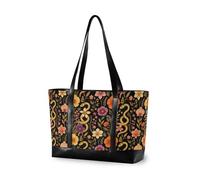 decor gift Borse professionali da donna con cerniera Babbo Natale e renna Design per infermieri con pranzo, Fiori Animali Pitone Serpente