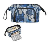 decor gift Cactus blu navy e grigio matita portapenne grande capacità stand up matita caso con cerniera per adolescenti scuola media estuches para el colegio