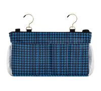 decor gift Caddy Per Comodino Pied de Poule Blu Scuro Nero Scrivania Appeso Organizer Borsa per Testiere/Letto a Castello organizador colgante para cama