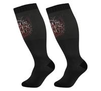 decor gift Calze a compressione Plus Size 1 Paia Loves You Gothic Metal