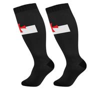decor gift Calze a compressione taglie forti, 1 paio di bandiere da battaglia dei cavalieri templari