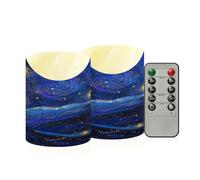 decor gift Candele a LED impermeabili per esterni con timer 2/4/6/8H cielo stellato di mezzanotte stelle scintillanti 2_2 candele finte riutilizzabili a batteria per giardino all'aperto