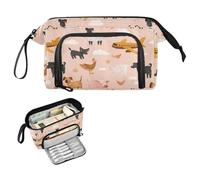 decor gift Carino Animali Cucciolo Aereo Rosa Matita Box Grande Capacità Astuccio Organizer con Scomparto per Preppy High School Supplies estuche para lapiceros