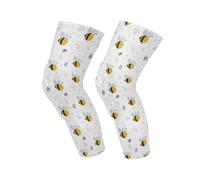 decor gift Carino Cartoon Creature Bee Bianco leggero pallavolo ginocchiere gioventù ginocchio maniche per gli uomini pallavolo snowboard