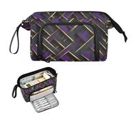 decor gift Carnevale Viola Oro e Nero Matita Borse Grande Capacità Matita Organizer Caso con Scomparto per Preppy Cosmetici estuche para Lapices Nina