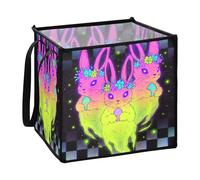 decor gift Cestini pieghevoli in feltro per mensole per scrivania tela Inquietanti fantasmi Neon Coniglietti Design L