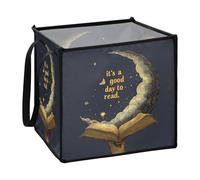 decor gift Cestini pieghevoli in feltro per scaffali per maglioni arte Good Day To Read Moon L