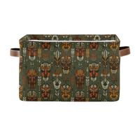 decor gift cestini portaoggetti Afro Freccia Soft Verde Arancione Pieghevole e impermeabile scatola di immagazzinaggio con manico robusto organizzazione extra large 2 pezzi per coperta para guardar