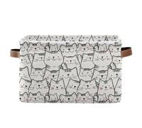 decor gift Cestini portaoggetti Cartoon Cute White Cats Cestini pieghevoli e impermeabili per contenitori con manico robusto roba arte 2 pack per maglione orangizer