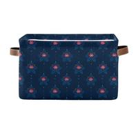 decor gift Cestini portaoggetti Flor De Mayo blu notte pieghevole e impermeabile con manico robusto bidoni essenziali set di 2 per abbigliamento roperos para guardar ropa grandes