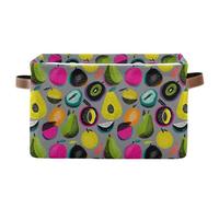 decor gift cestini portaoggetti Frutta colorata cestini pieghevoli e impermeabili dispensa con manico robusto roba arte 2 pack per scaffali armadio para ropa de habitacion