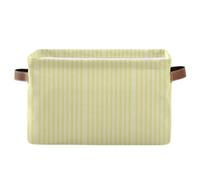 decor gift Cestini portaoggetti Giallo Righe Verticali pieghevoli e impermeabili Cubi di stoccaggio in tessuto utile con manico robusto roba campeggio set di 2 per articoli da bagno para cuartos