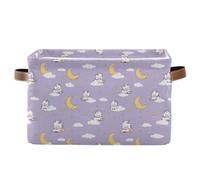 decor gift cestini portaoggetti Naughty Animal Cow Pastel Purple pieghevoli e impermeabili cestini dispensa con manico robusto atorage piccolo 2 pack per casa orginizer