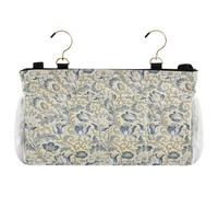 decor gift Cestino portaoggetti da appendere al comodino con tulipani gialli e blu William Morris, portaoggetti da appendere al comodino per occhiali, libri, telefoni cellulari, chiavi per proteggere