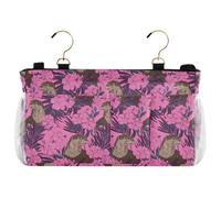 decor gift Cestino portaoggetti da comodino per dormitorio tropicale lontra rosa College Dorm Bed Hanging Basket per telecomandi telefono, dormitorio universitario, campeggio, sponde per letto del