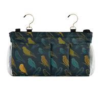 decor gift Comodino Caddy Bed Organizer Linea Semplice Bolivia Uccello Giallo Teal Hanging Storage Bag per la Casa Letto a Castello Dormitorio Divano bolsa para controles de tv