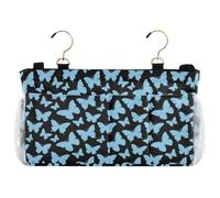 decor gift Comodino Caddy Dreamy Butterfly Blu Nero Dorm Letto Bag per bottiglie d'acqua, riviste, telefono, occhiali organizador para cama