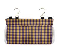 decor gift Comodino Caddy Gingham Oro e Viola Hanging Bag Per Letto Del Bambino per Testiere/Letto a Castello Organizzatore Colgante para cama