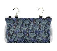 decor gift Comodino Caddy William Morris Uva Blu Storage Bag Con Tasche Appeso Organizer per Occhiali Libri Cellulari Chiavi organizadores de cuarto