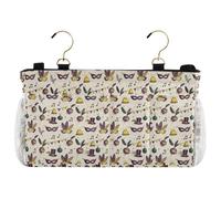 decor gift Comodino da appendere maschere di carnevale e bandiere colorate viola oro comodino borsa portaoggetti per telecomandi telefono, dormitorio universitario, campeggio, sponde letto bambino