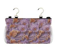 decor gift Comodino Essentails Pocket lilla e pesca cinese giada floreale letto borsa per letto a castello e ospedale, dormitorio camere letto sponde organizadores para cama