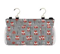 decor gift Comodino Storage Basket Organizzatore Hoho Stile Pazzo Nevicata Volpe Comodino Caddy Storage Bag per Letto Rails organizador para habitación