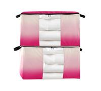 decor gift Confezione da 2 sacchetti portaoggetti per lenzuola, impilabili, color pesca fresca e pesca fresca, per armadio, pieghevoli, con coperchio, S