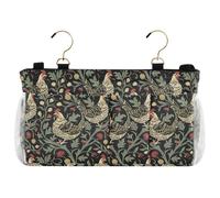 decor gift Contenitore da comodino per dormitorio William Morris pollo rosso scuro nero appeso comodino Caddy per letti a castello ospedale camere dormitorio guide letto organizador para lado de cama