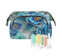 decor gift Cosmetici Organizer Bag Impermeabile Blu e Bianco Giada Stampa Fiore Delle Donne Coin Purse per i casi di carta Organizzatori di denaro cosmetiqueras para
