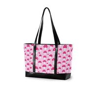 decor gift Custodia per laptop di on cerniera Colorful Shroom Black per le signore con il pannolino, Modello Fungo Stile Kawaii Rosa
