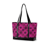 decor gift Custodia per laptop di on cerniera Colorful Shroom Black per le signore con il pannolino, Magenta Foglia Nero