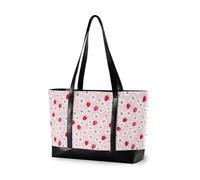 decor gift Custodie per computer portatili con cerniera Conigli a righe e ossa per infermieri con pannolino, Fiori Fragola Carino Rosa Pastello