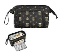 decor gift Divertente astuccio con gufo oceano oro e nero grande capacità astuccio leggero per insegnanti asilo estuches para lapices de ninos