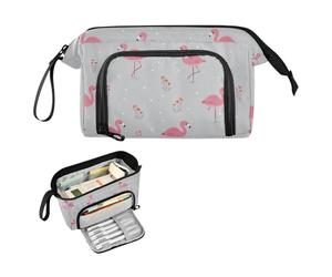 decor gift Divertente astuccio per matite con fenicottero dell'Alaska rosa e grigio, di grande capacità, leggero, per ragazze per il rientro a scuola, forniture estuche para lapices