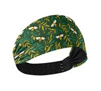 decor gift Divertente foresta pluviale ape salice verde antiscivolo fasce per il sudore per le donne fasce elastiche larghe per capelli delle donne per il lavaggio del viso lavaggio viso lavaggio viso