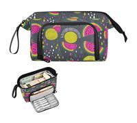 decor gift Divertente Sundown Anguria Grigio Astuccio di Grande Capacità Astuccio Scuola con Maniglia per Preppy High School Supplies cartuchera escolar para adolescenti
